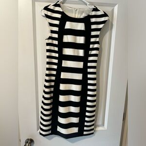 Trina Turk size 4 fitted black and white dress